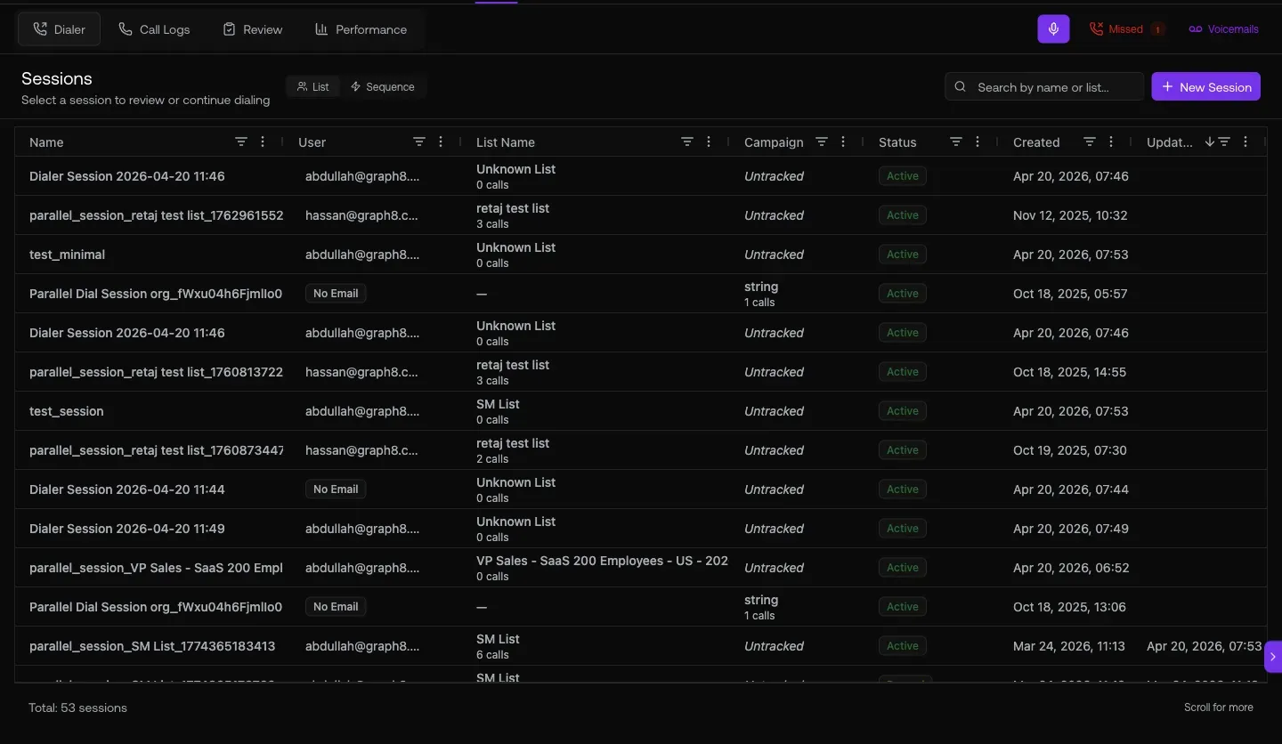 Inbox Focused tab with 6 threads (a contact 'kill the tool sprawl', a contact 'how AI companies are using this' with Not Interested + Draft tags, a contact, a contact, a contact, a contact) tagged by SEQUENCE source (REVOPS_SAAS, SALESLEADERS_AI&ML)